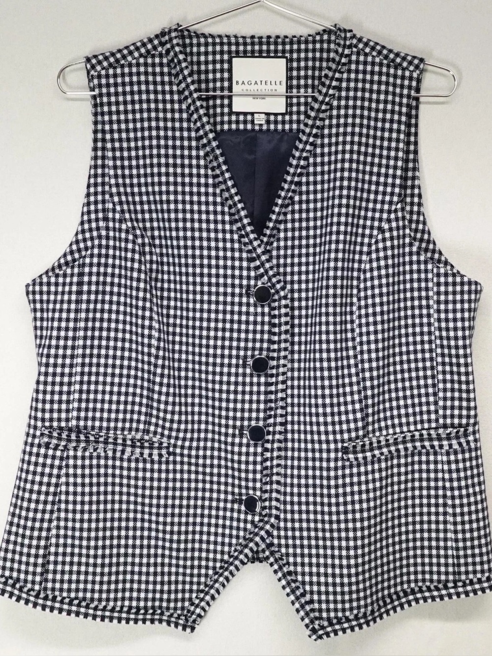 NWT Bagatelle New York Checkered Top – Women’s Stylish Plaid Blouse Small